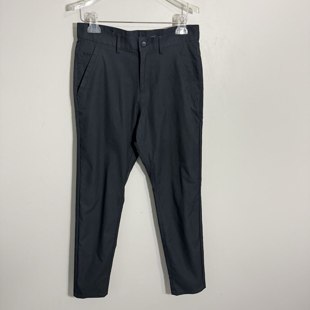 Marcus Pierce Pants Mens 29x32 Black Chino Renegade Performance Straight Trouser